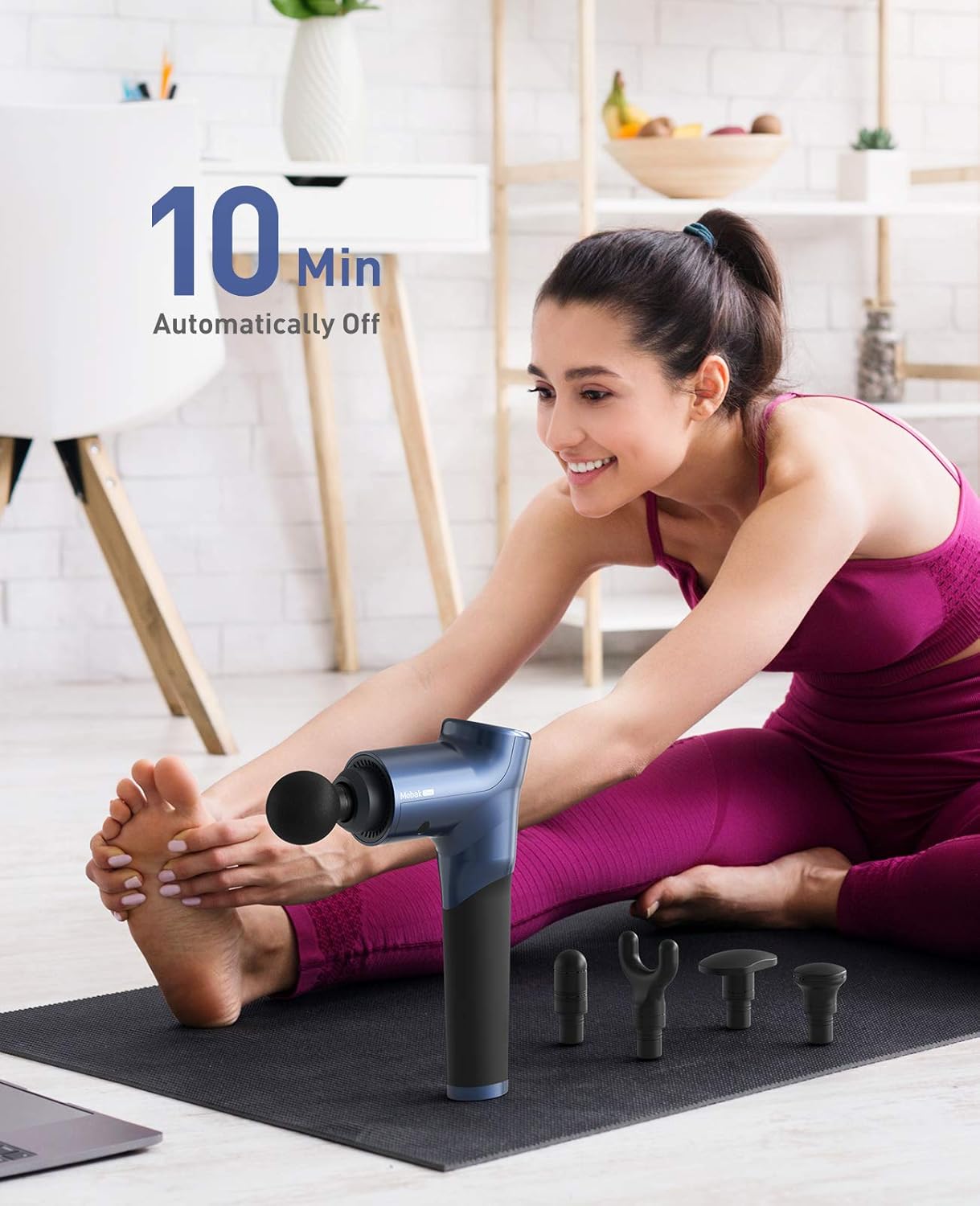 Percussion Massage Gun with Slender Handle for Back 8 Speeds Modes Deep Tissue Body Relaxation Massagers for Workout Relaxation Sore Stiffness Muscle Pain Relief Quiet for Gym Office Home Mebak Chic: Health & Personal Care