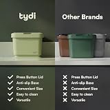 Tydi 4.5L Mint Food Waste Bin with Press-Button Lid Kitchen Compost Caddy view 4