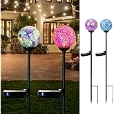 VCUTEKA Solar Garden Decorative Lights Outdoor, Mosaic Solar Light Waterproof LED Pathway Stake Light for Landscape Patio Yard Deck Walkway Decoration, 2 Pack