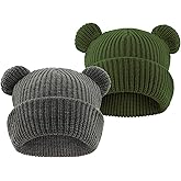 YATANAM Toddler Boy Winter Hat Baby Knit Beanie Girl Warm Hats Kid Bear Ear Beanies for Cold Weather