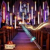 Palmatte 20P Floating Candles with Wand Timer Halloween Decorations Indoor | Upgraded Hanging Floating Candles Battery Operat