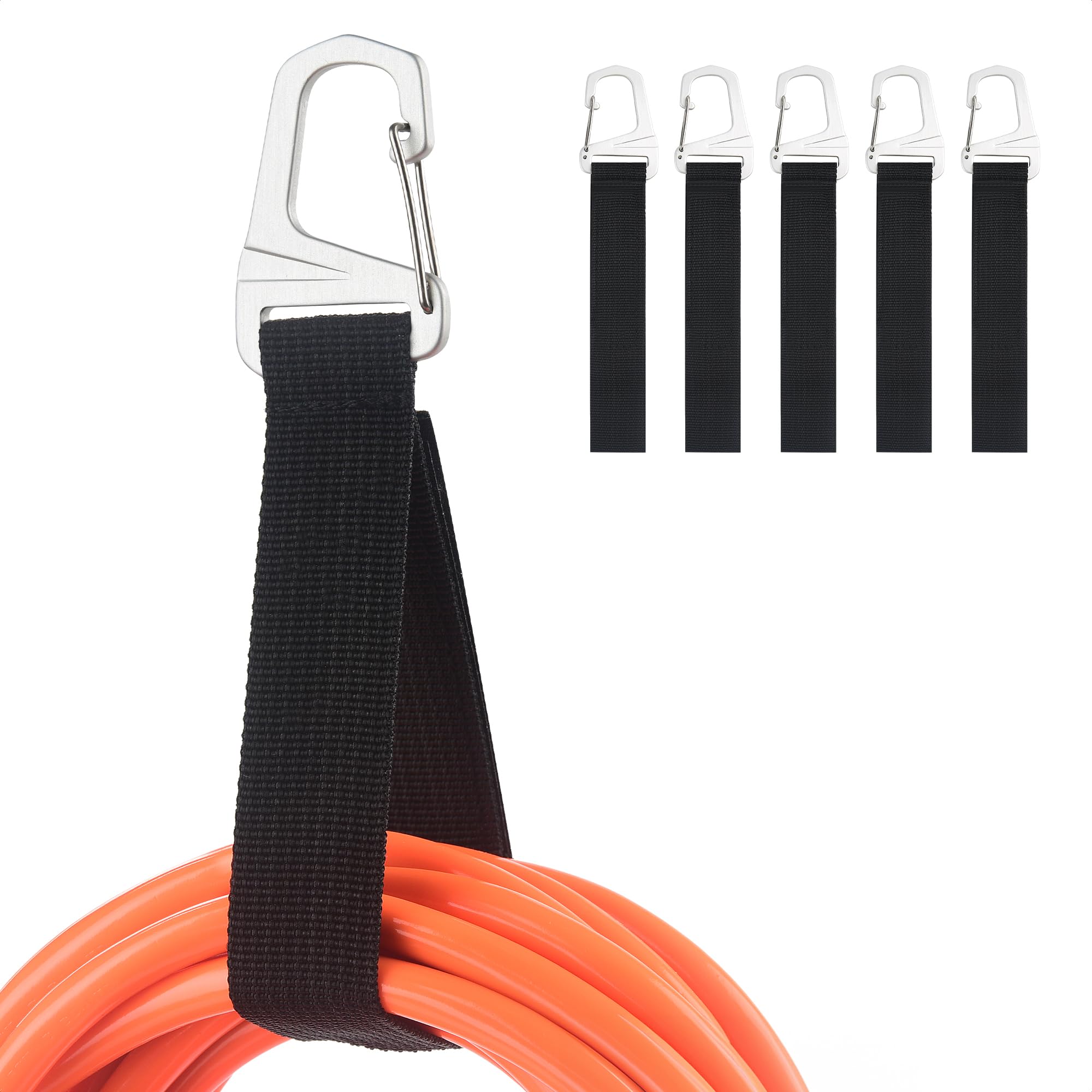 Cable Matters 5-Pack Heavy Duty Extension Cord Organizer Straps with Metal Buckle, 22 kg Load Capacity, Extension Cord Holder with 32 x 2.5 cm Hook-and-Loop Straps