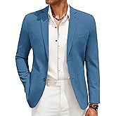 COOFANDY Men's Casual Linen Blazer Jacket Lightweight Sport Coats Two Button Suit Jackets
