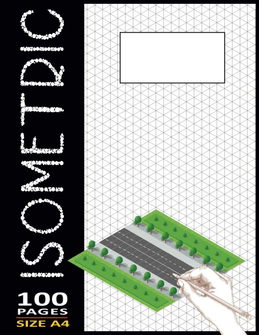 Isometric Drawing Paper 3d Notebook Large A4 8.5"X11" Inches - 100 Numbered-Page
