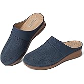 TEMOFON Womens Clogs Slip on Mules: Closed Toe Sandals Women - Summer Wedge Comfortable Shoes