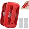 Inseknm Edge Banding Trimmer with Tungsten Carbide Blades, Hand Planer Versatile Woodworking Edge Trimmer for Burrs, Manual Edge Banding Cutter for ABS, PVC, Veneer, and Melamine - Red