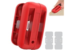 Inseknm Edge Banding Trimmer with Tungsten Carbide Blades, Hand Planer Versatile Woodworking Edge Trimmer for Burrs, Manual Edge Banding Cutter for ABS, PVC, Veneer, and Melamine - Red