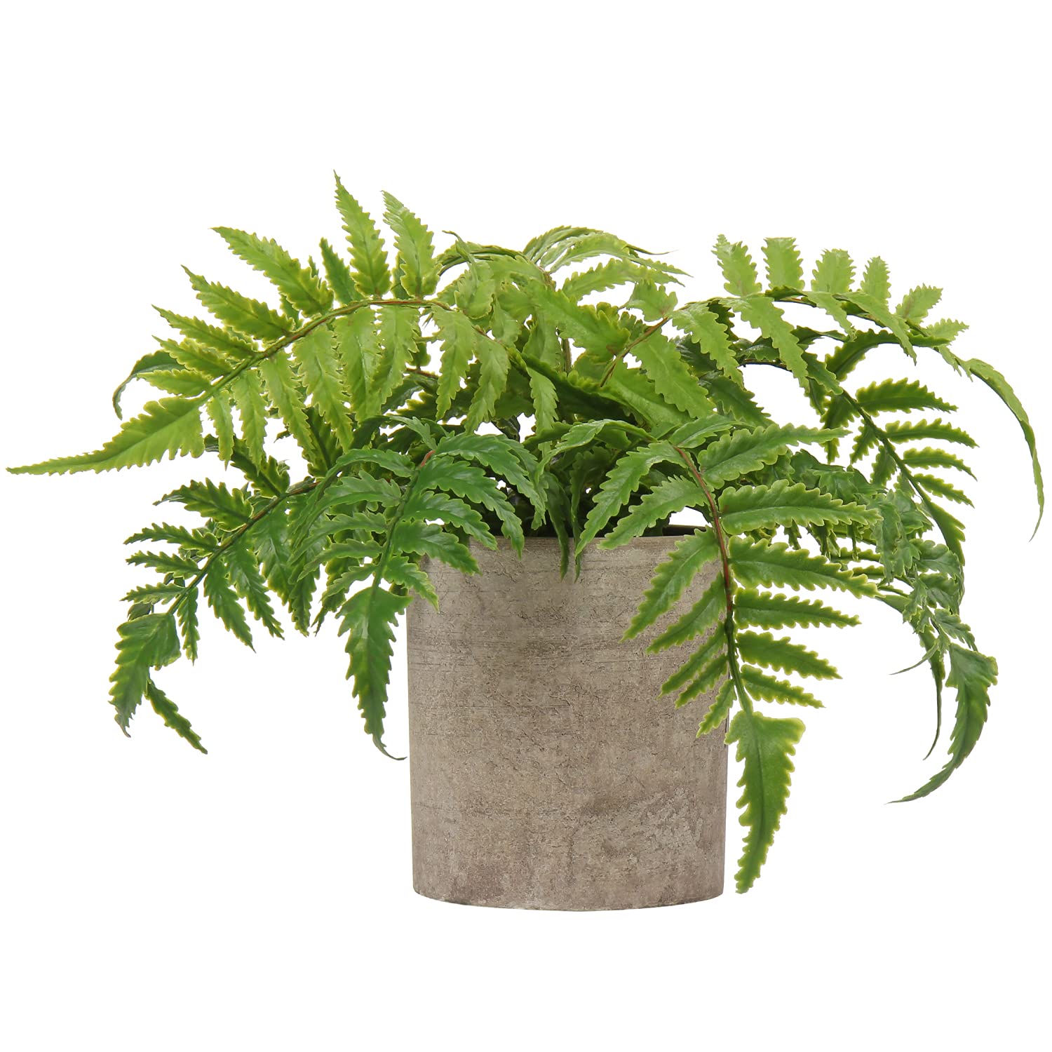Hollyone Artificial Boston Fern Plant in Pot Fake Plants Potted, Small Decorative Artificial Plants Indoor, Faux Fern Grass for Home Kitchen Table Bedroom Decorations