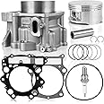 OUMURS 102mm 686cc Big Bore Cylinder Piston For Yamaha Rhino Raptor 660 Cylinder Piston Top End Rebuild Kit For Yamaha Rhino 660 YXR660 2004-2007 For Grizzly YFM660F 2002-2008 For Raptor 660R 01-05