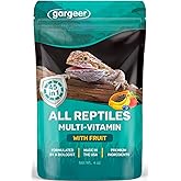 Gargeer 4oz Reptile Multi-Vitamin Supplement. Organic Fruits, Made in USA | Boost immunity, growth &amp; vital nerve functions! Ultrafine fruit dust with Vitamin A, D3, C &amp; minerals clings to feeders
