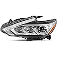PENSUN Halogen Headlight Assembly Fit for 2016 2017 2018 Nissan Altima Replacement Headlamp Chrome Housing (Left Driver Side)
