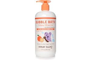 Little Twig Bubble Bath, Baby Bath Essential with Natural Plant Derived Formula, Vegan, Gluten-Free, Paraben-Free, Happy Tangerine Scent, 17 fl. oz.