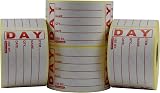 Label Metrics Red Text Removable Food Labels 49x74mm Roll 500 Each 4 Rolls