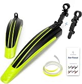 ioutdoor Bike Mud Guard Set with 27ft Reflective Tape Fluorescent Yellow