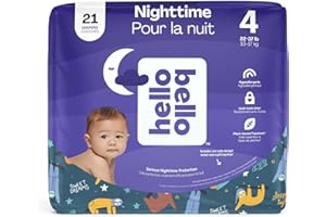 Hello Bello Premium Overnight Baby Diapers Size 4, 21 Count, Unisex, Ultra Absorbent and Soft Disposable Diapers for Babies and Toddlers