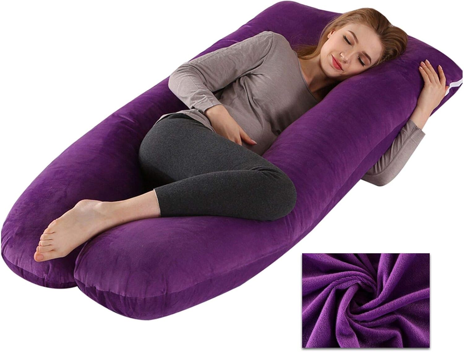 LEONEBEBE almohada de embarazo, almohada de maternidad de 55 pulgadas