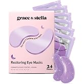 grace & stella Retinol Under Eye Patches for Puffy Eyes | Restoring Gel Under Eye Masks with Hyaluronic Acid - Birthday Gifts