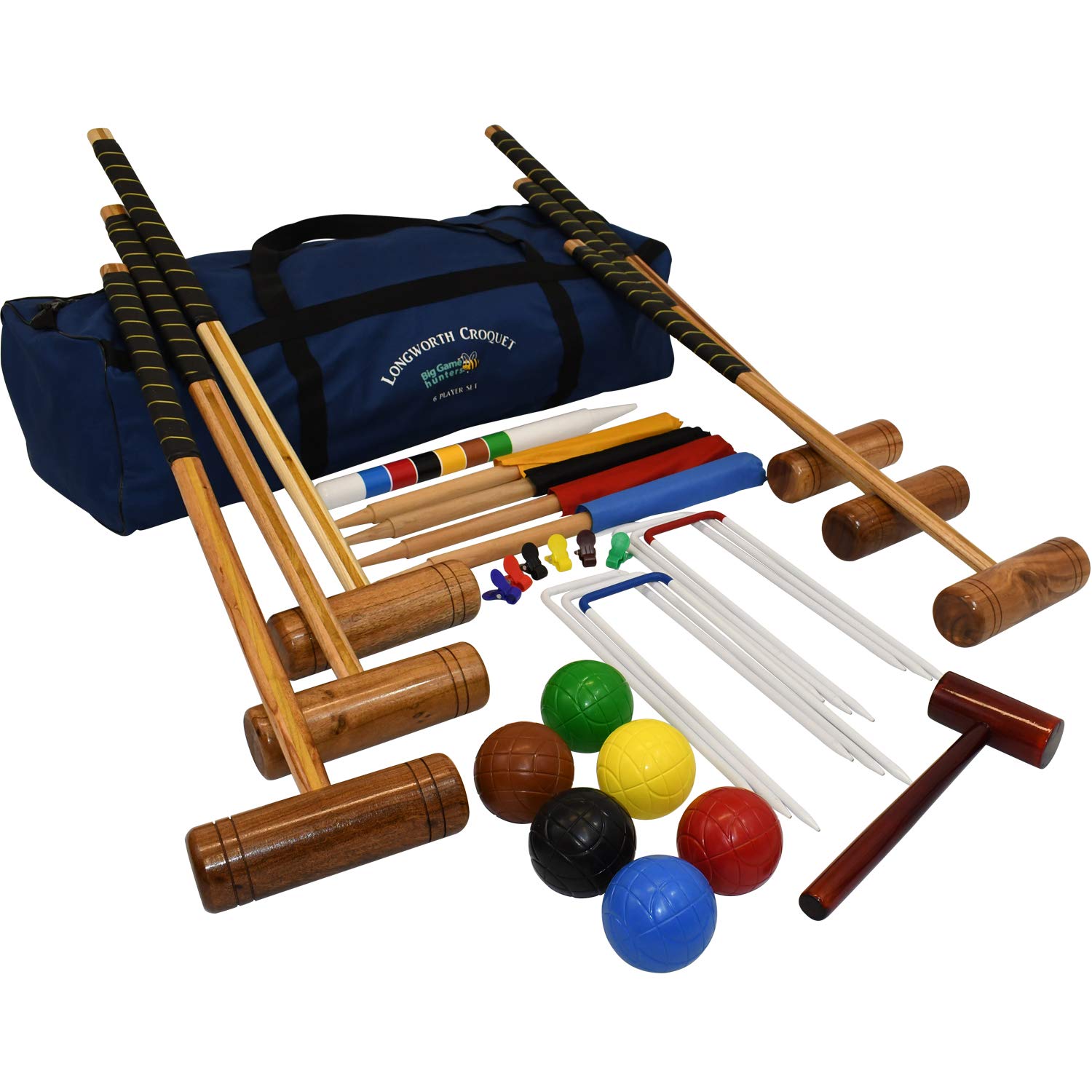 Longworth Croquet Set 6 Player UPGRADED Full Sized Adult Croquet Set