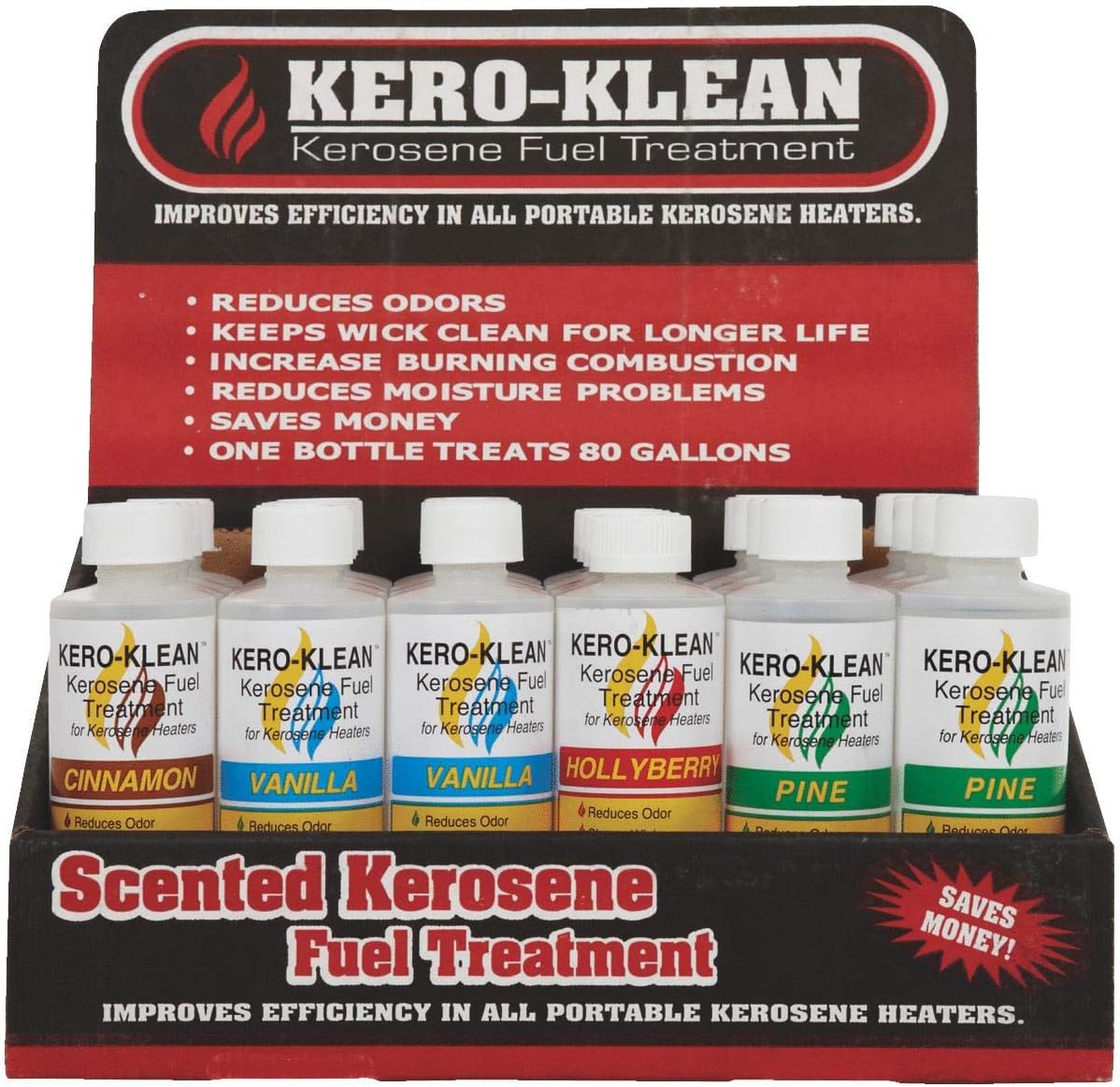 Kero World 4 BOTTLES 8oz Assorted Scent KeroKlean Kerosene Fuel Oil