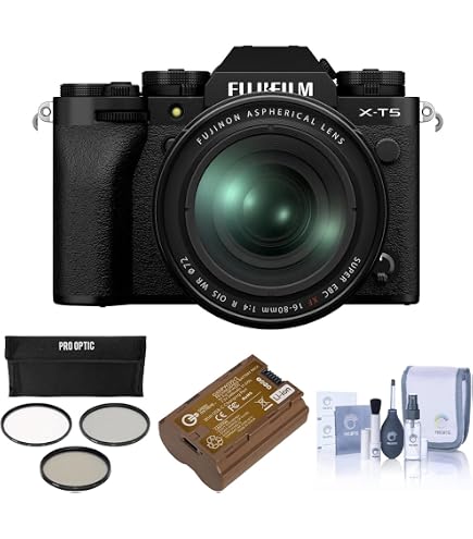 Amazon.com : Fujifilm X-T5 Mirrorless Camera, Black, Bundle with