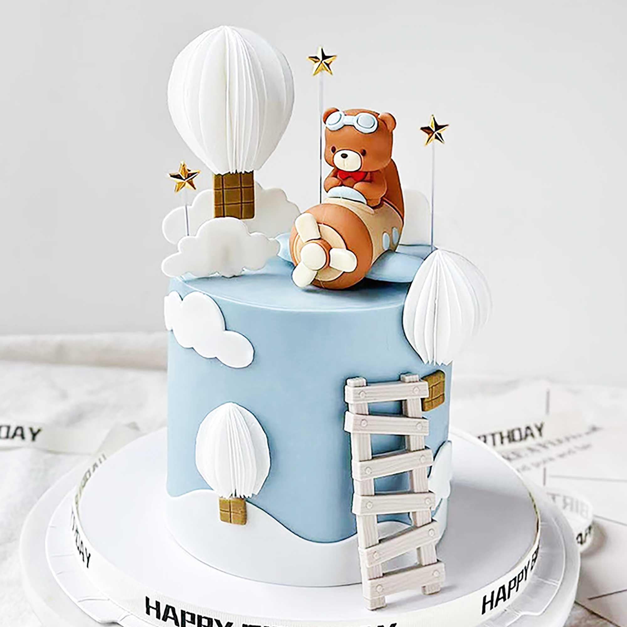 Photo 1 of LaVenty Airplane Cake Topper - Plane Cake Decorations for Time Flies 1st Birthday, Baby Shower