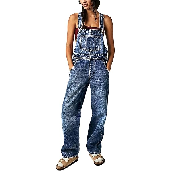 Amazon.com: Lana Roux 90s Retro Dungaree Utility Denim Jumpsuit