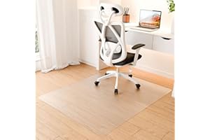 Futurwit Large Office Chair Mat for Hardwood Floors, 48" x 60" Hard Floor Protector for Desk Chair, Easy Glide Transparent Plastic Floor Mat for Rolling Chairs (Rectangle)