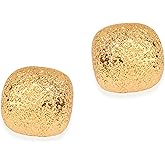 Frigotine Chunky Gold Geometric Dome Stud Earrings for Women, Trendy Earing Jewelry Gift