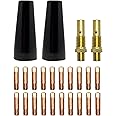Allyearauto 24 PCS Flux Core Gasless Nozzle Tips Kit, Compatible with Lincoln Magnum 100L & Weld-Pak 100HD 125HD 140HD MIG Welder, MIG Eastwood 135/175, Titanium 140, Lotos 140, Tweco Mini /.035” Tips
