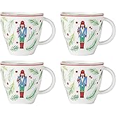 Lenox 896876 Nutcracker Dinnerware Mugs, Set of 4, Assorted, Christmas Drinkware, Holiday Hosting
