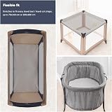 Zamboo Universal Mosquito Net for Travel Cot Playpen Bassinet Grey view 3