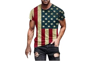 APIVOE 4th of July Shirts for Men American Flag Patriotic Shirts Summer Short Sleeve Muscle Shirts Big and Tall Graphic Tees