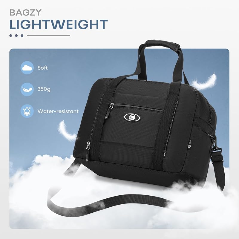 Mala de viagem 40x30x20 para bagagem de mão dobrável à prova d'água Vueling Wizzair com shoulder feminina Sports Holdall Fins de Semana 25L 2 Pacote
