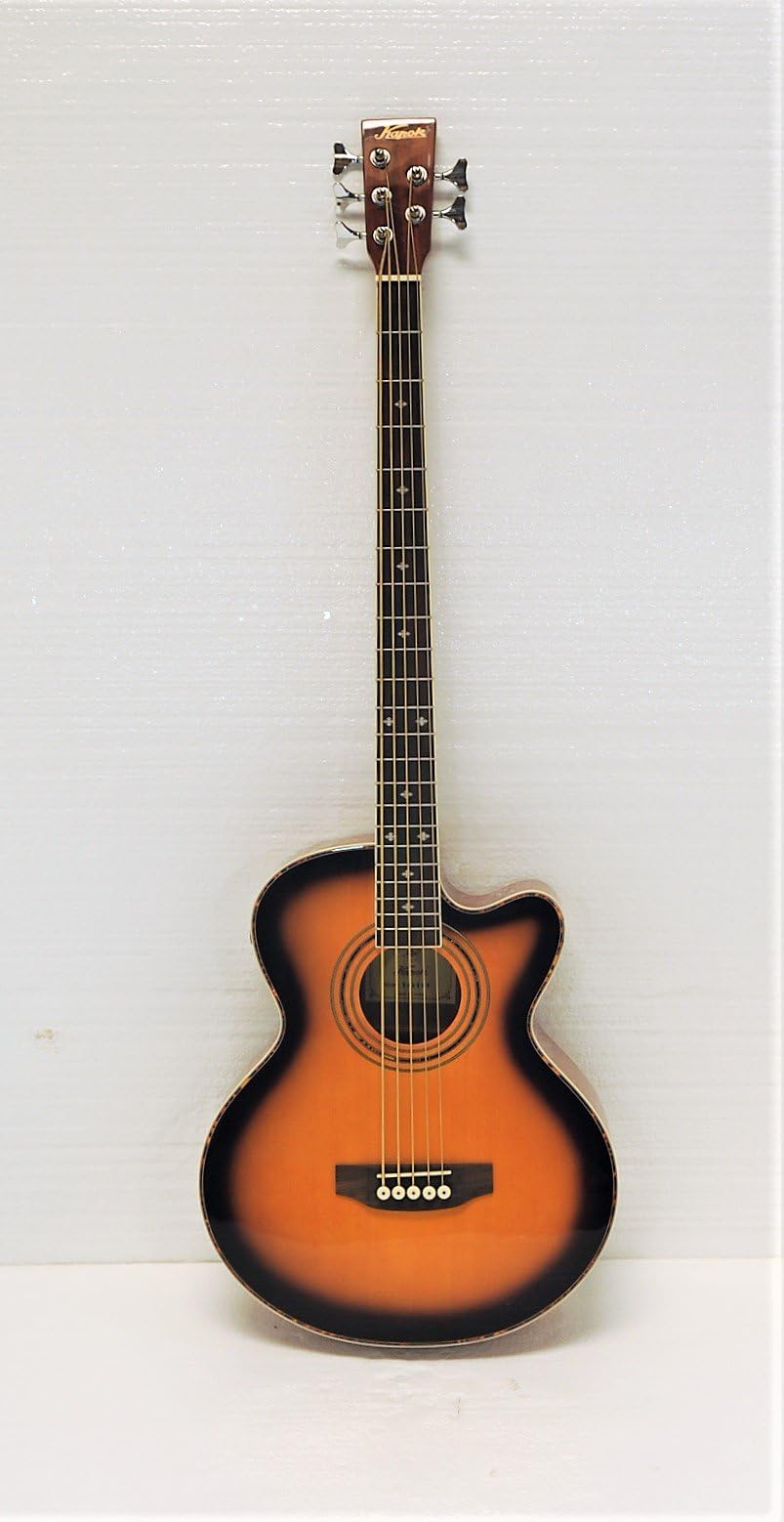 5 String Cutaway Acoustic Electric Bass, Sunburst Top