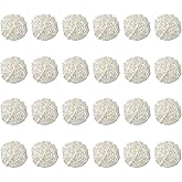 MECCANIXITY 24 Pcs Wicker Rattan Balls 2.4 Inch Rattan Decorative Balls Vase Fillers for Wedding Party Centerpiece Bowls Home