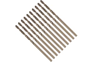CoCud Twist Drill Bits, 0.09" Dia 2.1" Length, HSS-CO Cobalt Spiral Straight Shank Drilling Bit - (Applications: for Steel Dr
