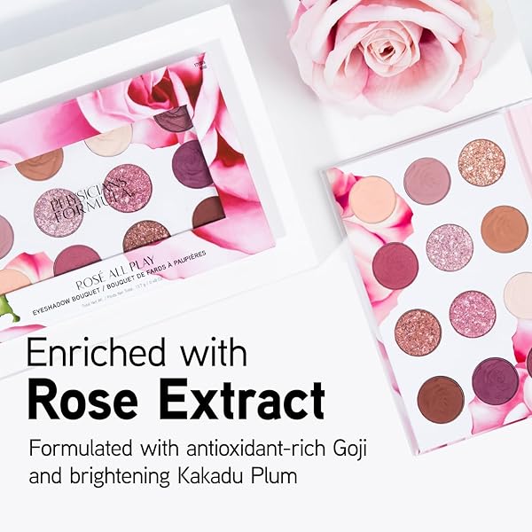 PHYSICIANS FORMULA ROSÉ ALL PLAY EYESHADOW MAKEUP PALETTE, BOUQUET, 12 PAN EYE MAKE UP