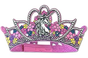 Liontouch - Unicorn Princess Crown for Girls - 3-6 Years | Pink Pretend Play Foam Toy in Medieval Style for Toddlers with Flower Decoration | Dress Up & Royal Costumes for Kids – Size Adjustable