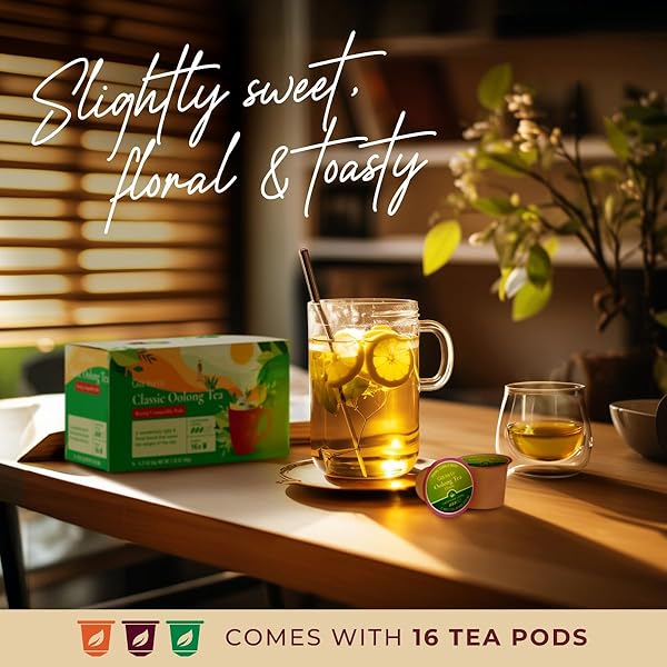 GYA TEA CO CLASSIC OOLONG POD (16 CT) – MILDLY CAFFEINE TEA WITH FLORAL & TOASTY FOR UNWINDING OR REFRESHING KICKSTART THE DAY