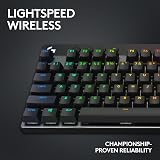 Logitech G PRO X TKL Lightspeed Wireless Keyboard GX Brown UK Layout Black view 3