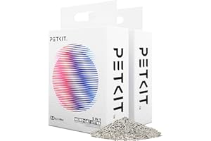 PETKIT Mixed Cat Litter Fast Clumping, Flushable, Ultra Absorbent, 100% Natural Ingredients Litter, Water Dissolvable, Really Dust-Free, Low Tracking Bentonite Tofu Litter (7.9lb×2 Bags)