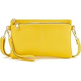 ZOOEASS Triple Zip Small Crossbody Bag Lightweight Purses Vegan Leather Wristlet Clutch, Includes Adjustable Shoulder | Triple Zip, Small, Lightweight, Vegan Leather