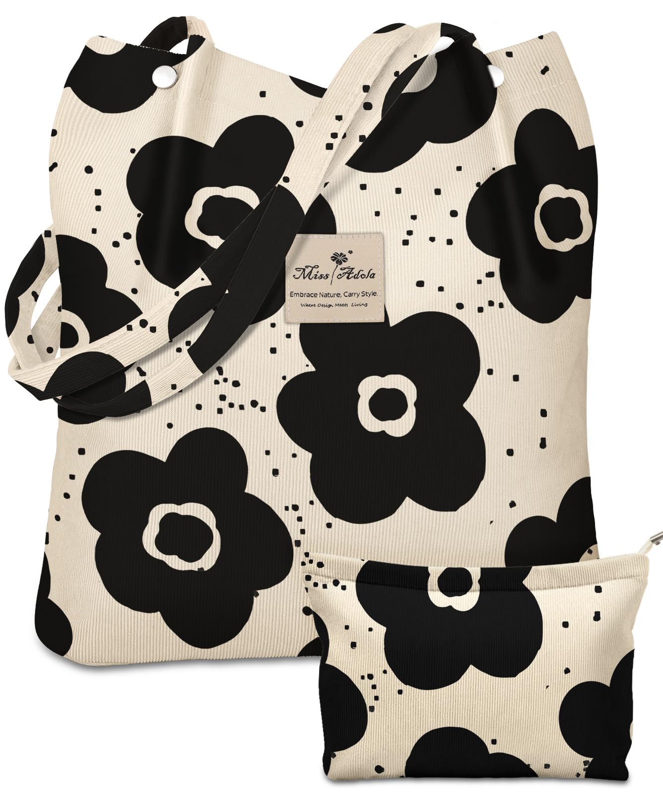 Miss Adola Aesthetic 2 Pack Corduroy Tote Bag