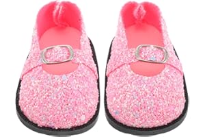 Feltechelectr Sparkling Sequin Mini Doll Shoes for Dolls 2.75In Tiny Dress up Accessories for Clothes and Playtime
