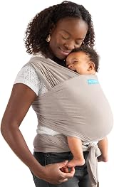 Moby Elements Taupe Baby Wrap Carrier Newborn to Toddler 16.5ft