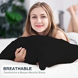 DN Pillow Cases 2 Pack Black 50x75cm Microfiber Envelope Closure view 5