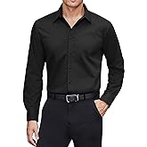 J.VER Men
s Dress Shirts Stretch Stain Shield Long Sleeve Solid Formal Shirt Business Casual Button Down Shirts