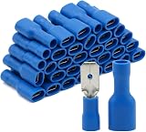 Grapelet 100x Blue Spade Connector Insulated Crimp Terminals 1.1mm–2.6mm view 1