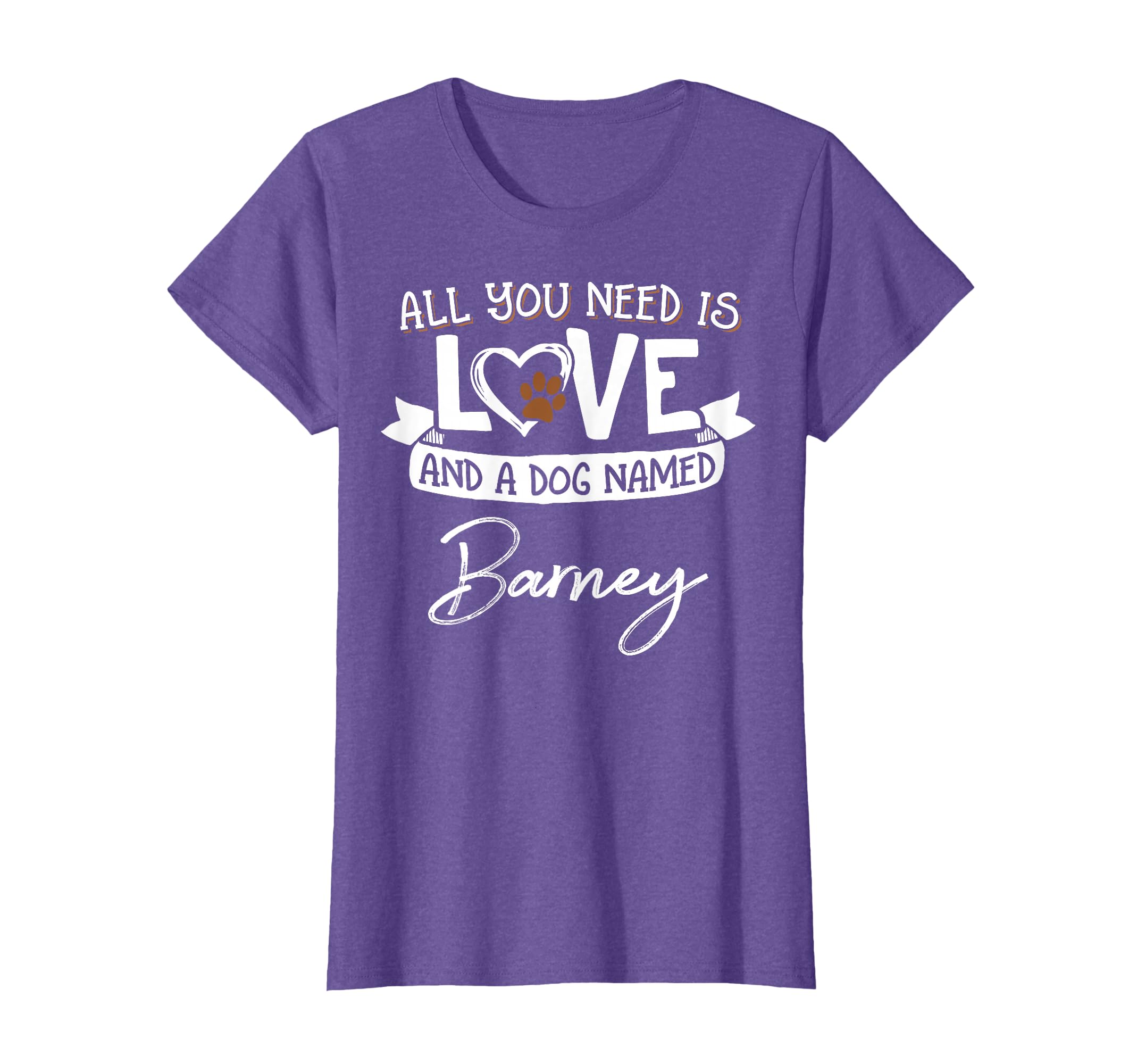 Cute Dog Named Barney Design for Women and Men T-Shirt