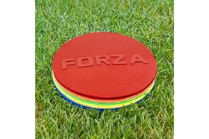 FORZA Flat Disc Markers | Brightly Colored Training Markers for Soccer & Outdoor Play – Available in Mini (Set of 20) or Standard (Set of 10)